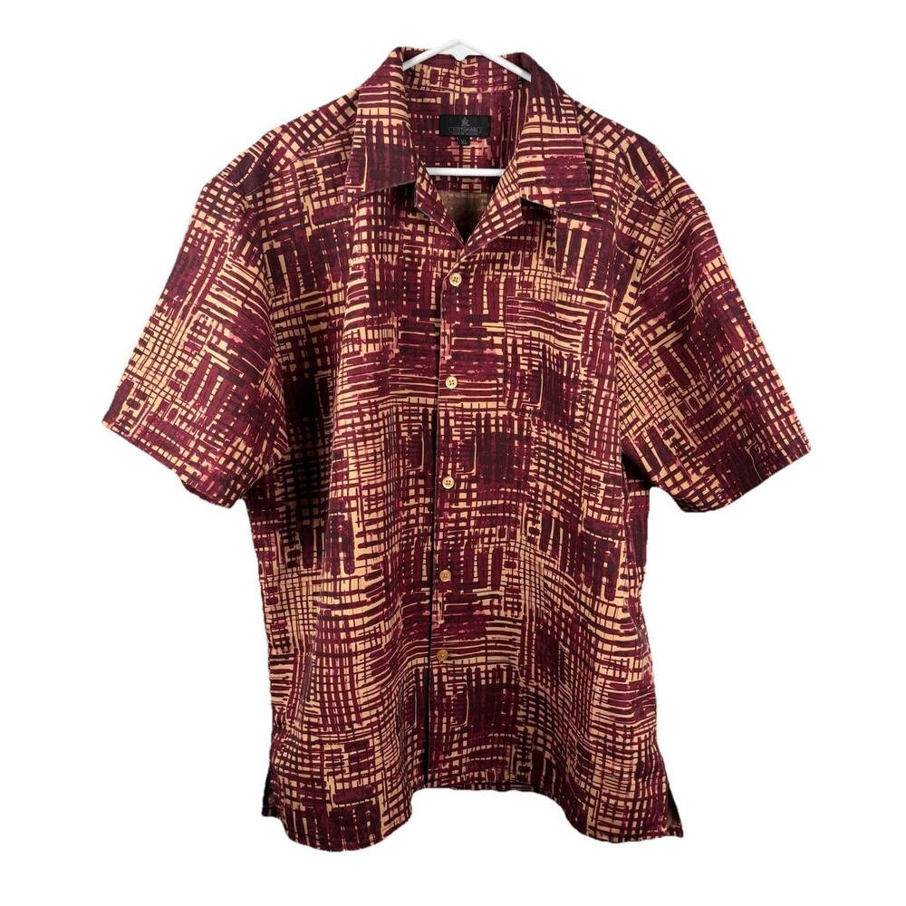 Vittorio Signature Collection Short Sleeve Button Up Shirt Men's Size XL